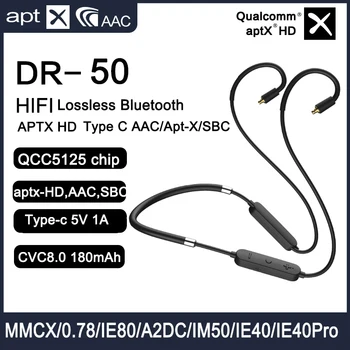 НОВИЯТ чип Qualcomm QCC5125 За MMCX 0,78 2PIN QDC ZSN IE80 A2DC Bluetooth 5,0 Кабел за обновяване на слушалки aptX-HD aptX Адаптивен AAC 0