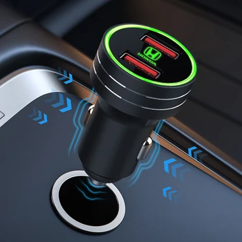 Подходящ За Honda зарядно за Кола Двойно USB адаптер за Запалката на Град Civic Accord HR-V S660 Jade Crider N-One Автомобилни аксесоари