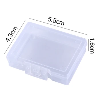 5.5*4.3*1.6 см Прозрачна Здрава Пластмасова Кутия За Съхранение на Контейнера за Носене 1 бр.