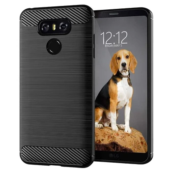 Калъф за Телефон от въглеродни влакна за LG G6 G8S ThinQ K50S K40S K61 K51S K41S Q61 Q51 Q70 Q60 W30 W10 Мек Силиконов Калъф от TPU