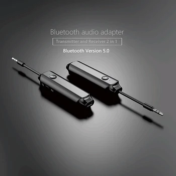 Bluetooth-съвместим Приемник 5,0 AUX вход 3.5 мм Аудио Жак Безжичен Адаптер За Автомобилни PC Слушалки с Микрофон 3,5 Bluetooth 5,0 Рецептор