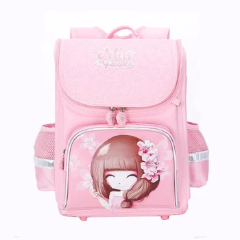Детски училищни чанти за момичета, хубава детска розова чанта в корейски стил, ортопед училище раница принцеси, водоустойчива чанта за книги, новост 2020 г.