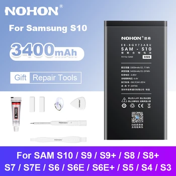 NOHON Батерия за Samsung Galaxy S9 S10 S8 Плюс S5 S3 S4 NFC S6 S7 Edge Батерии за Мобилни Телефони Bateria 