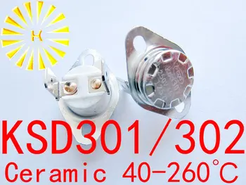5 бр. x KSD302 16A 40-260 градуса Керамични 250 В KSD301 Нормално отворен/Затворен Температурен Превключвател, Термостат Резистор