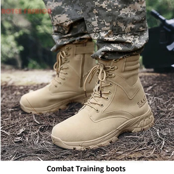 Ботильоны Мъжки 2022 Тактически Обувки Мъжки Военни Обувки, Мъжки Улични Армейските Военни Обувки за Мъже, Обувки Кожени Обувки Zapatos 46
