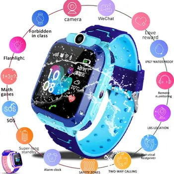 Q12 Детски Смарт Часовници SOS Телефон 1,44 Инча Водоустойчив Часовник Smartwatch За Деца Със Сим-картата Снимка Детски Подарък за xiaomi