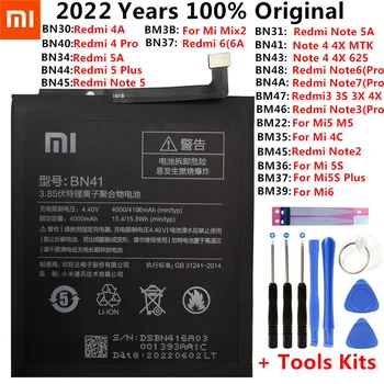 Въведете Mi Оригинална Батерия За Xiaomi Mi Red Mi Note 3 K3 3S 3X 4 4X 4A 5 6 5А 6А 7 Mi5 Mi 4C 5X Mi6 K30 Poco F2 Plus Pro Батерия