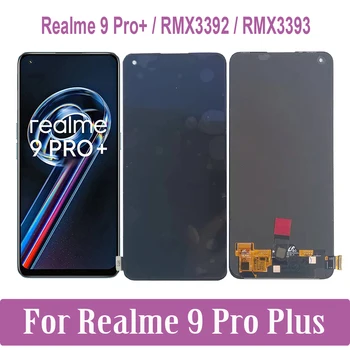 Оригинален AMOLED, За OPPO Realme 9 Pro + RMX3392 RMX3393 LCD дисплей с Сензорен екран Дигитайзер възли За Realme 9 Pro Plus LCD