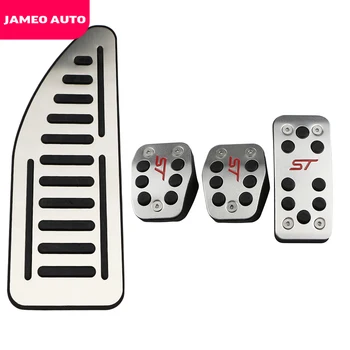Автомобилни Педали Jameo от неръждаема стомана за Ford Focus 4 MK4 Focus IV RS ST 2015-2022 Комплект Педалите Съединител Газ Спирачки Накладки Седалките