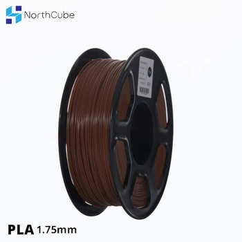 Конци PLA за 3D-принтер NORTHCUBE 1,75 мм за 3D-принтери, 1 кг (2,2 кг) +/-0,02 мм кафе цвят