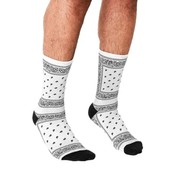 Мъжки смешни чорапи, Кърпа, Бели Чорапи с Принтом, harajuku, Мъжки Щастливи Чорапи в стил хип-хоп, Новост, сладки чорапи за момчета, Ежедневни Луди Чорапи за мъже