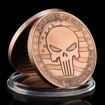 Сувенир медна монета на антитерористичните сили на Съединените Щати Каратель злото Възпоменателна монета Вызовная Монета