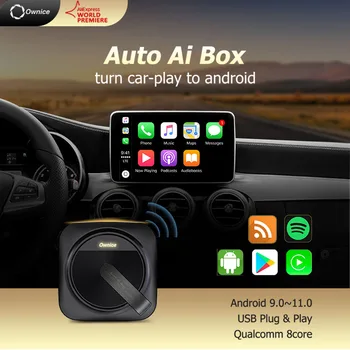 Ownice Android 11 Безжична CarPlay Ai Box Apple Car Play Android Auto Youtube Netfix Огледало За Chevrolet Cruze, Aveo Sonic Trax