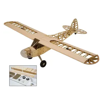 Радиоуправляеми Самолети От балса дърво J3 Модел Самолет 1,2 М Размах на Крилата Aeromodelismo Woodines Модел Самолет Строителни Комплекти