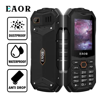 EAOR IP68 Водоустойчив Телефон е Тънък Здрав Телефон Удароустойчив 2000 ма с две SIM телефони с кнопочной панел, Телефон, с Акценти на Факел Мобилен Телефон