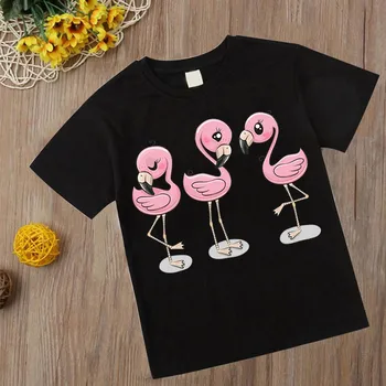 Детска Тениска с три красиви мультяшными фламинго За Момчета, Ежедневни Графична Градинска Облекло в стил Харадзюку, Ризи с Къс Ръкав, потници 2022