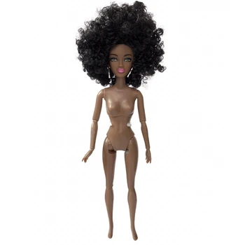 Гола Част от Тялото Американската Африканска Кукла Играчка с Вкоренените Коса Играчка Кукла Фигурка Модел Интерактивна САМ Съвместна Кукла Играчка За Момичета