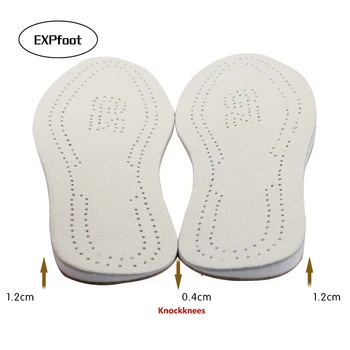 EXPfoot Естествена кожа Knockkne грижа за краката Pronation ортопедични силиконови гел възглавница за пета стелка обувки подложки подметка за краката на мъжете и жените