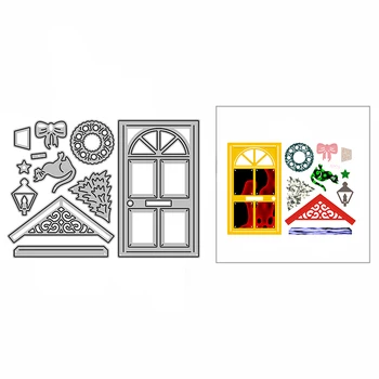 Нов Вратата, Венец Занаят 2021 Метални Режещи Печати за Scrapbooking и Изработка на Коледни Картички със собствените си ръце Украса Форма За Щамповане Без Печати