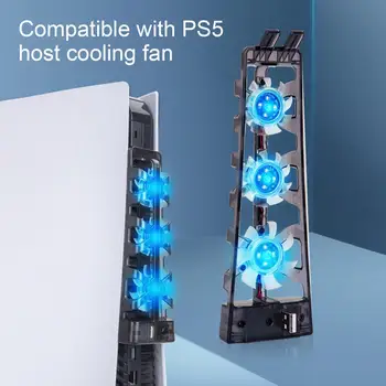 Тъпо Компактен 3 Вентилатора Дълъг Срок на експлоатация Игрални Конзоли Външен USB Вентилатор за Охлаждане за PS5