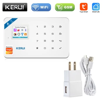 KERUI Умен Дом сот Безжичен Wi Fi GSM Sasha Управление на Приложението 1,7-Инчов Цветен Екран за Управление на Гласова Съвет Домакин