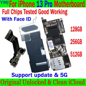 100% Тестван За iPhone 13 Pro дънна Платка Без icloud Оригиналната Разблокированная Благородна логическа такса 128 GB, 256 GB, 512 GB Подкрепа за обновяване