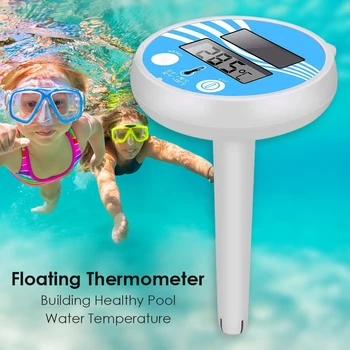 Плаващ Дигитален Термометър За Басейн, Открит Термометър За Басейн, Водоустойчиви LCD Дисплей СПА-Термометър Слънчев Термометър 1