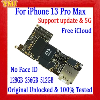 Чист icloud За iPhone 13 Pro Max дънна Платка Поддържа актуализация на IOS и 4G/5G 100% Оригинална Разблокированная логическа такса С/Без идентификатор на лицето 1