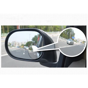 1 чифт 360 Градуса без рамки ултра тънки Широкоъгълен Кръгли Изпъкнали огледала за Слепи Зони за паркиране Огледало за обратно виждане с високо качество 2