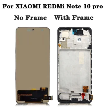 AA + За Xiaomi Redmi Note 10 Pro 4G/5G LCD дисплей с Сензорен екран Дигитайзер В Събирането на резервни Части за Redmi note10pro M2101K6G Подмяна на Дисплея 3