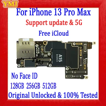 Чист icloud За iPhone 13 Pro Max дънна Платка Поддържа актуализация на IOS и 4G/5G 100% Оригинална Разблокированная логическа такса С/Без идентификатор на лицето 3