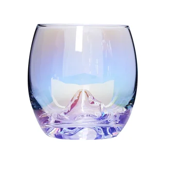 Творчески дъгата стъклена купа сълза кристална купа домакински цветни персонализирана чаша вода Япония чист червен океан чаша вино Айсберг Купа 3