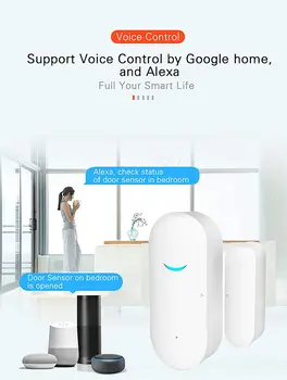 WiFi Сензор Врати Детектор Умен Безжичен Сензор за Прозорци Алармена система в реално време, Съвместим с Алекса Google Assistant 4