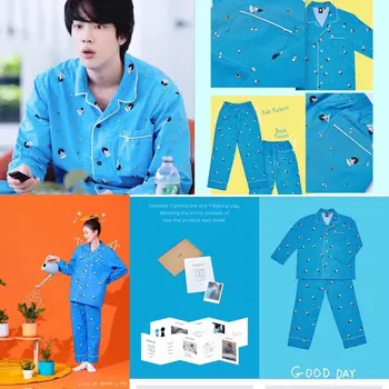 2022 Kpop нов мъжки/женски памук пижамный комплект, домашно облекло джин, пижами добър ден, пижамный комплект унисекс облекло 4