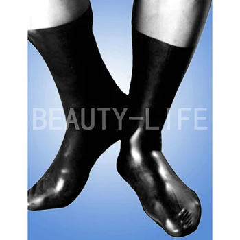 Латексови Чорапи секси Крак Гривни Безшевни 2D Дебнещ Телешки фетиш Сокс Допълнителна Дебелина на нови Прозрачни Естествени прозрачни 4