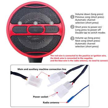 12 Мотоциклет MP3 Безжичен Водоустойчив Bluetooth Говорител Аудио, Метален Лост Говорител, U Диск, за Възпроизвеждане на Радио Говорител 4