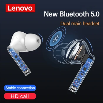 100% Оригинални Слушалки Lenovo XT90 TWS Bluetooth Безжични Слушалки Спортни Водоустойчиви Слушалки с Микрофон Слушалки намаляване на шума 5