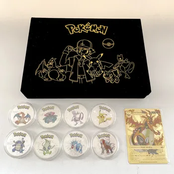 Нов Очарователен Pokemon Възпоменателна Монета Kawai Пикачу Модели Златно Покритие Цвят На 46 Модели Колекция От Аниме-Добри Подаръци 5